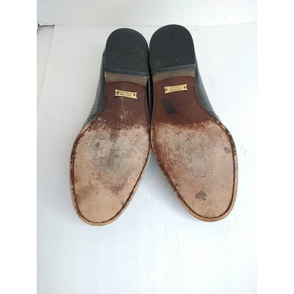 Ennesi Black Reptile Snakeskin Mens Slip On Loafers Size 9 Snakeskin main image 7